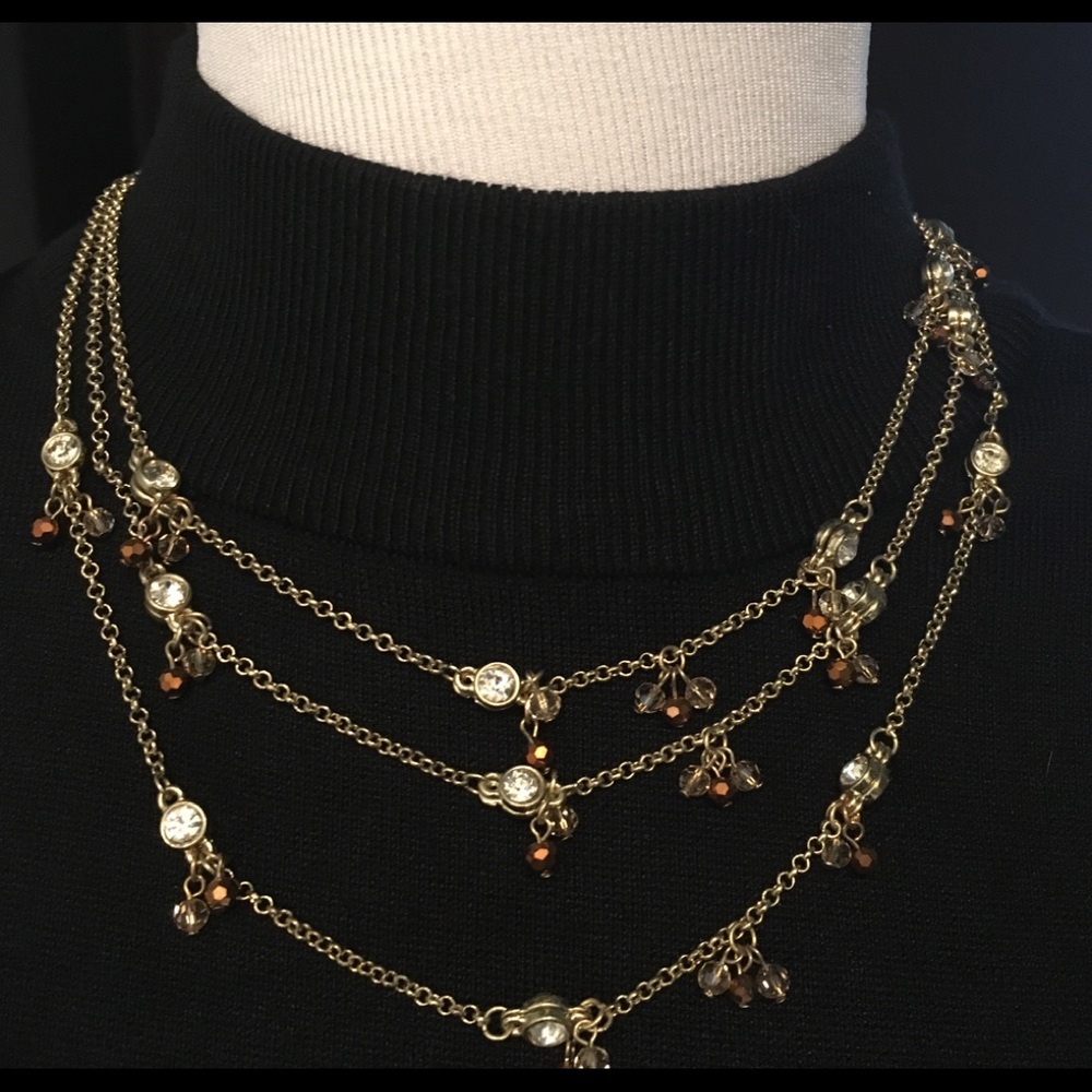 LOFT  three strand necklace